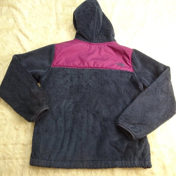 North Face Blue/Violet Fuzzy Coat Size X-Large - Picture 2 of 7